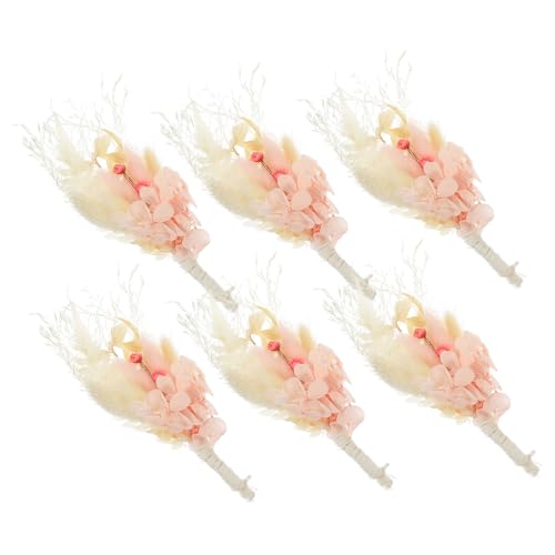 6 pcs mini flores secas para decoración de bodas miniatura 1