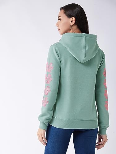 Image of Modeve Women Printed Hooded Sweatshirt for Winter