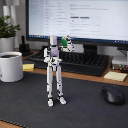 Image of TADCraft DIY Dummy 13 Action Figure | Hand Pack | Fully Articulated Posable Robot Toy for Collection & Photography (White Armour)