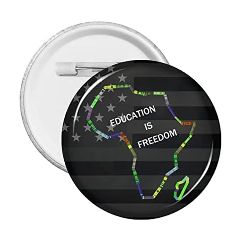 Black History Month Education is Freedom Pins Personalized Button Badge Brooch Decors for Hats Backpacks Shirts Cover