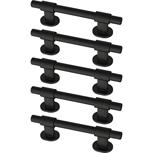 Franklin Brass Bar Adjustable Cabinet Pull, 1-3/8" To 4" (35-102Mm), 5-Pack, Matte Black P44364-Fb-B #TOP5