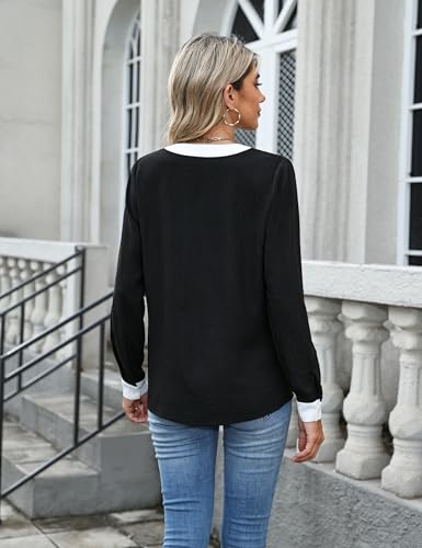 Image of Blooming Jelly Women's Long Sleeve Blouses Dressy Casual Business Work Tops