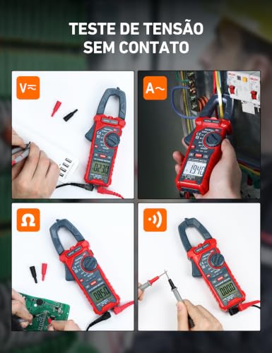 AstroAI Digital Clamp Meter Multimeter 2000 Counts Amp Voltage Tester Auto-ranging with AC/DC Voltage, AC Current, Resistance, Capacitance, Continuity, Live Wire Test, NCV, Blue - Image 6