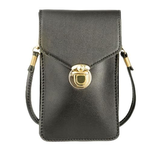 BETOOKY Borsa Tracolla Design Compatto con Touchscreen in Pu per Cellulare, Mini Borsetta Porta Cellulare Funzionale per Uso Quotidiano per Ragazzi e Uomini