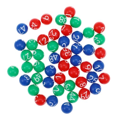 Abaodam 49pcs Bingo and Raffle Game Balls Read Plastic Balls for Parties Fundraisers and Game and Fun Accessories