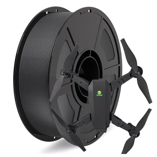 IEMAI PC-CF 3D Printer Filament 1.75mm Matte Black 1KG, Carbon Fiber Reinforced Polycarbonate Superior Strength & Rigidity, Impact & High-Temperature Resistant for Industrial Parts