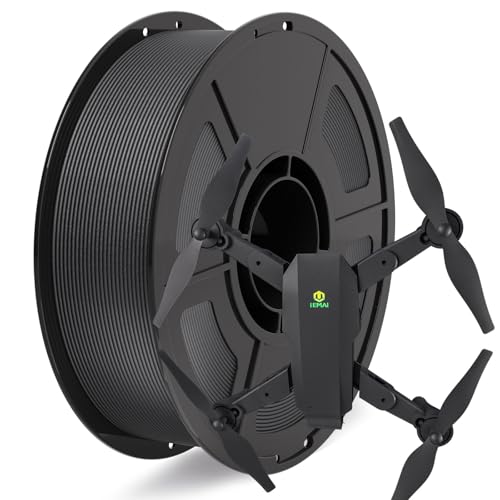 IEMAI PC-CF 3D Printer Filament 1.75mm Matte Black 1KG, Carbon Fiber Reinforced Polycarbonate Superior Strength & Rigidity, Impact & High-Temperature Resistant for Industrial Parts