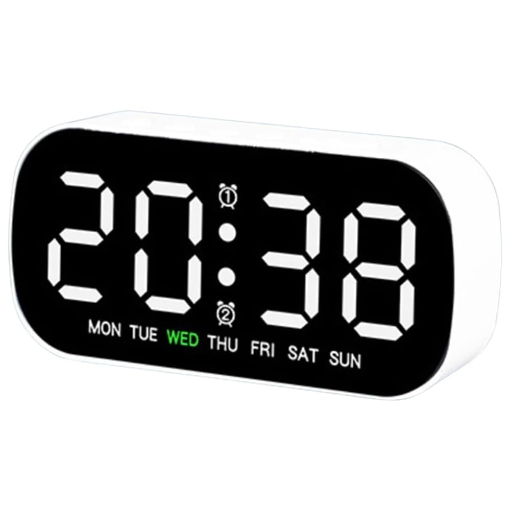 CTRLZS Bedside Display Clocks-Electronic Time Clock Portable LED Alarm,Multifunctional Compact Table Timer