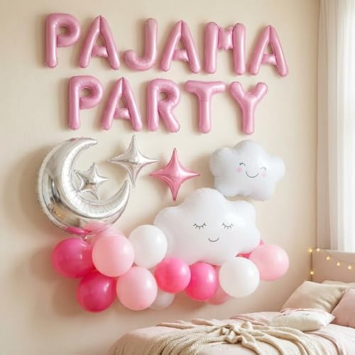 LaVenty Sleepover Party Supplies Girls Moon Star Pajama Slumber Decoration