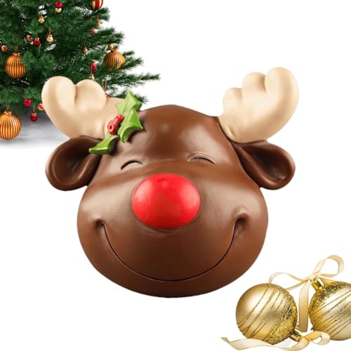 Anulely Weihnachtsmann-Kopf-Dekoration – Tischdekoration,...