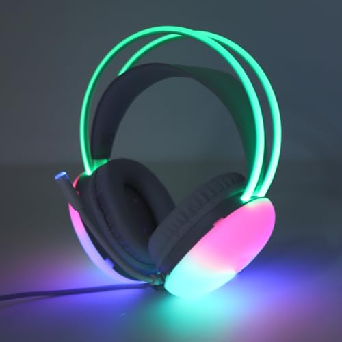 Casque de jeu RVB blanc multi-plateforme doté de haut-parleurs de 50 mm isolants - 7