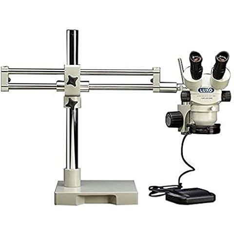 Unitron LX Microscopes by UNITRON 23780RB System 273RB-LED3000 Binocular Stereo-Zoom Microscope with Roller Bearing Stand, LED-3000 Ring Light, 23 mm Cover