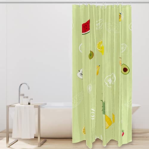 Rideau de douche pastèque et citron 168x183 cm pour salle de bain