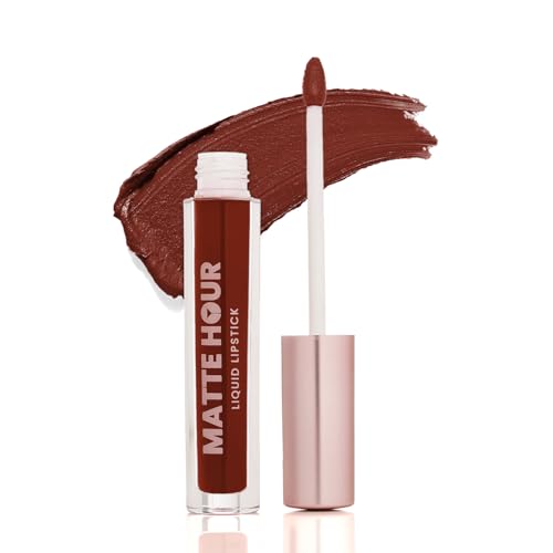 Image of Swiss Beauty Matte Hour Liquid Lipstick | Non-Transfer Formula | Highly Pigmented | Up To 10-Hour Wear | Waterproof & Smudge-Proof | Enriched with Vitamin | Shade-10. Espresso Martini, 4.2ml