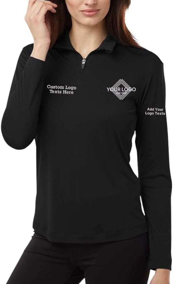 INK STITCH Custom Embroidery Stitching Personalized Logo Texts Women's Performance Quarter Zip Pullover 41870L