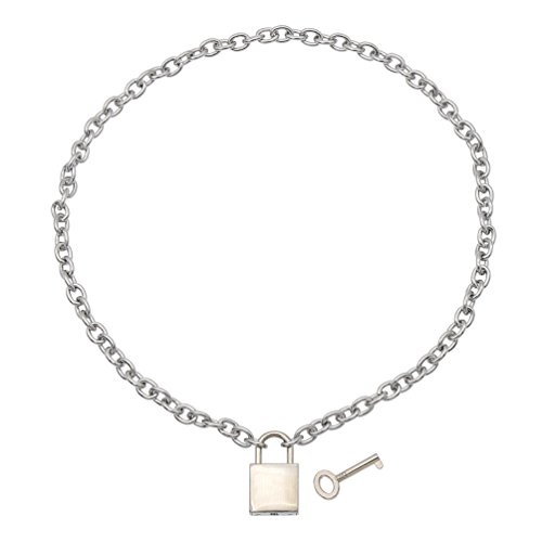 Preisvergleich Produktbild Kesheng Halskette mit Anhänger, Schloss aus Karo, Punk-Stil, Modeschmuck