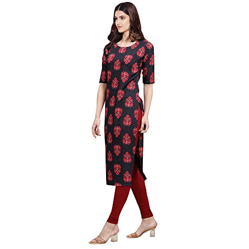 Image of Pinkmint Women's Crepe Digital Print Straight Kurta