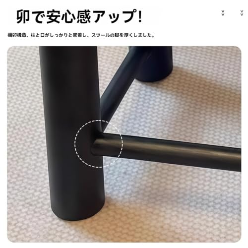 スツール ラタンロースツール 天然木 多機能 家庭用・カフェ用 (ウォールナット色) [並行輸入品] [5]