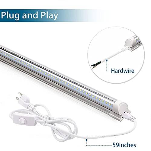 Barrina INWT80401265FC Led Shop Light, 40W 5000Lm 5000K, 4Ft Integrated Fixture, V Shape,T8 Light Tube thumb #4