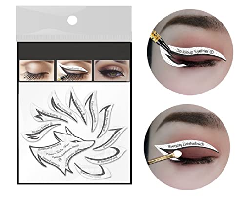 S.A.V.I 12 Styles 2 Sheets Eyeline Eyeshadow Stencil Everyday Classic Dramatic Eyeline