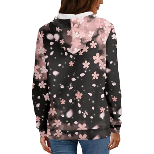 WELLFLYHOM Drawstring Hoodies Cute Long Sleeve Fashion Sweatshirts for Women Teen Girls Hooeded Pullover Size XS-4XL4