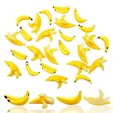 Miniature Bananas - 40pcs 1/12 Scale Banana Models Miniature Fruit Artificial Bananas Fake Simulated Banana Lifelike Banana Plastic Mini Fruit for Mini House Kitchen Fairy Garden Decor
