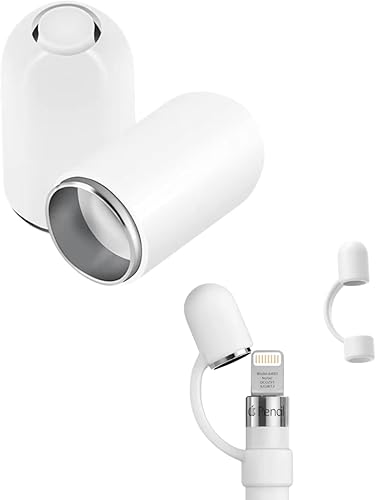 Apple Pencil - Tapa de repuesto para Apple Pencil 1 generación, paquete de 2 con soporte de silicona antipérdida, color blanco