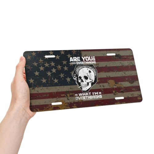 are You Overthinking What I'm Overthinking Metal Automotive License Plate