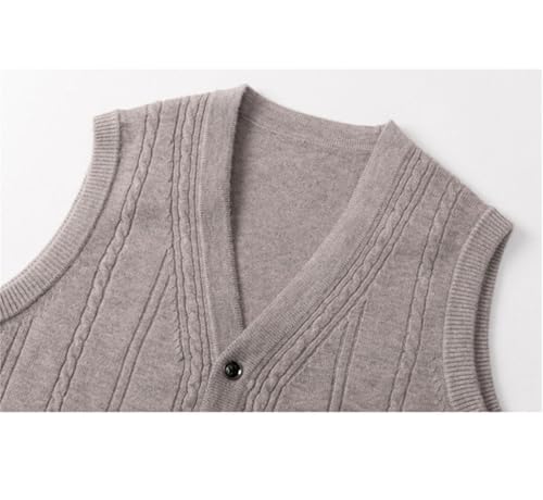 Men's Wool Jacquard Vest Autumn Winter Heavy Knitted Waistcoat Large Size Sleeveless Cardigan4