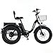 Electric Tricycle for Adults,Fat Tire Folding Electric Trike,3 Wheels Electric Bicycle Bikes, 48V 12Ah Step-Thru Etrike with Removable Battery and Large Basket for Women Men Deliver a car fridge