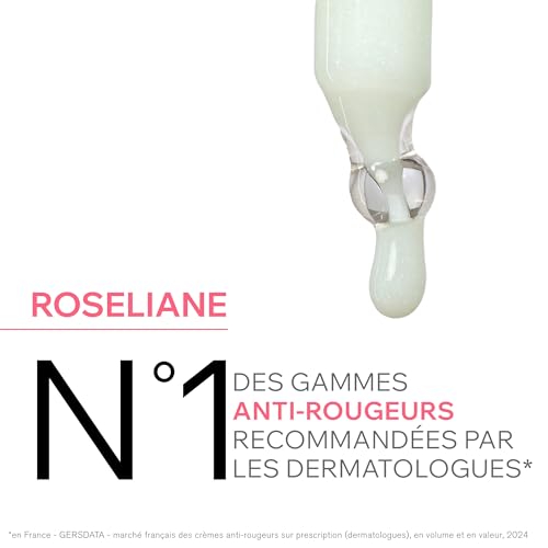 Uriage Roseliane Crème Riche Anti-Rougeurs - Beurre de Karité, Extraits de Ginseng et Algues - Apaise, Hydrate, Atténue les Rougeurs - Confort Durable - Peau Sèche et Sensible - Non Comédogène - 50ml