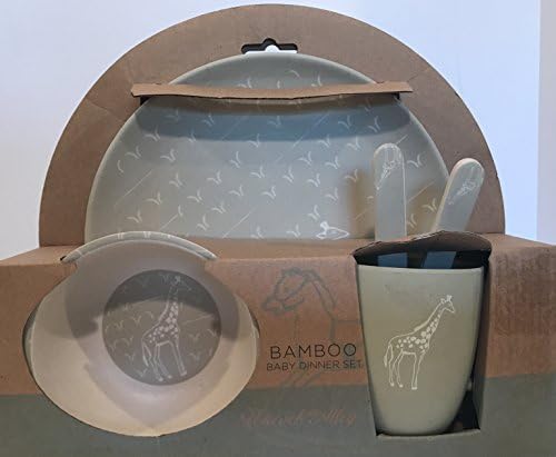 Peacock Alley Bamboo Baby Dinner Set - Giraffe