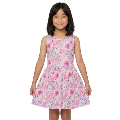 Image of Pink Angel 3-Pack Girls' Dresses, Kids Casual Fit and Flare Sleeveless Summer Dress & School Outfit, 100% Cotton