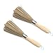2Pcs Wok Brosse Bambou,Outil de Nettoyage Wok Brosse Fouet Pot Brosse Naturel Wok Brosse Vaisselle pour Les Cuisines, Les Restaurants Et Les Outils De Nettoyage