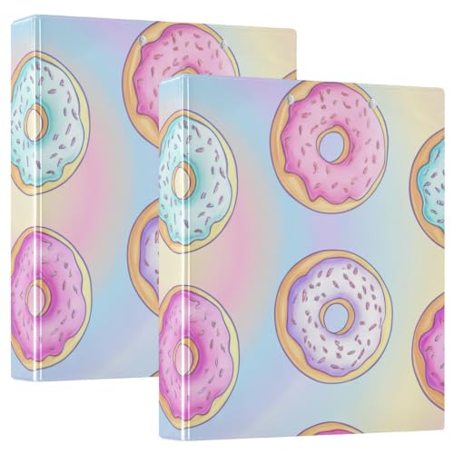 Classeur 3 anneaux en D Sweet Donuts flexible avec poches format unique
