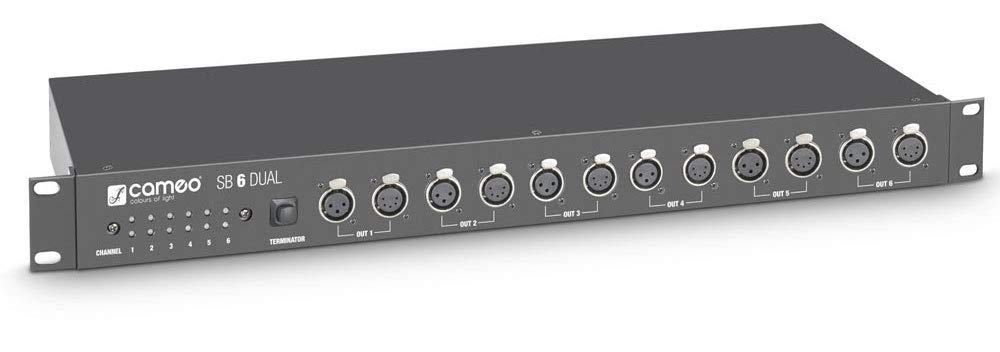 Cameo SB 6 DUAL - Splitter/booster a 6 canali DMX (a 3 e 5 poli)