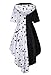 Mecamelon 13Pcs Women's Dalmatian Black and White Costume Dress with Wig Gloves Accessories Party Outfit (White, Large)