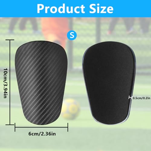 2 STK Kleine Schienbeinschoner Kinder Fussball, Mini Fußball Schienbeinschoner Fußball Herren, Schutzausrüstung für Männer Frauen Kinder Jungen Mädchen Erwachsene Shin Pads 10x6cm