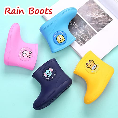Botas infantis de chuva com desenho animado à prova d'água para bebês meninos e meninas sapatos de