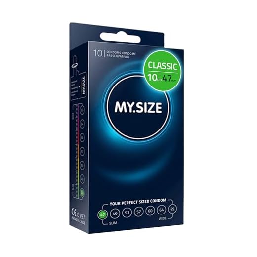 Condón MY.SIZE 47 mm, 10 piezas: ajuste perfecto y talla adecuada para todos