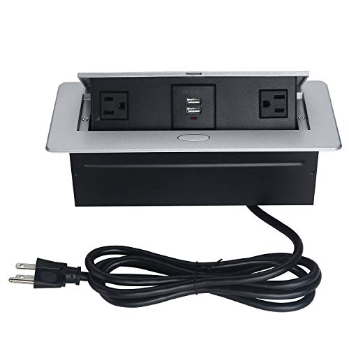 Table Pop Up Power Box-Conference Damped Multimedia Outlet Connection Box,Desktop Pop Up Socket