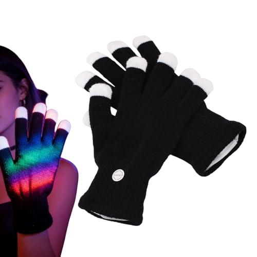 Guantes Luminosos - Herramientas Divertidas Ajustables 7 Colores,Guantes Iluminados Para Hombres,Para Navidad, Rellenos Para Calcetines Para Niño, Papá, Niñas, Adolescentes, Adultos, Cumpleaños Y