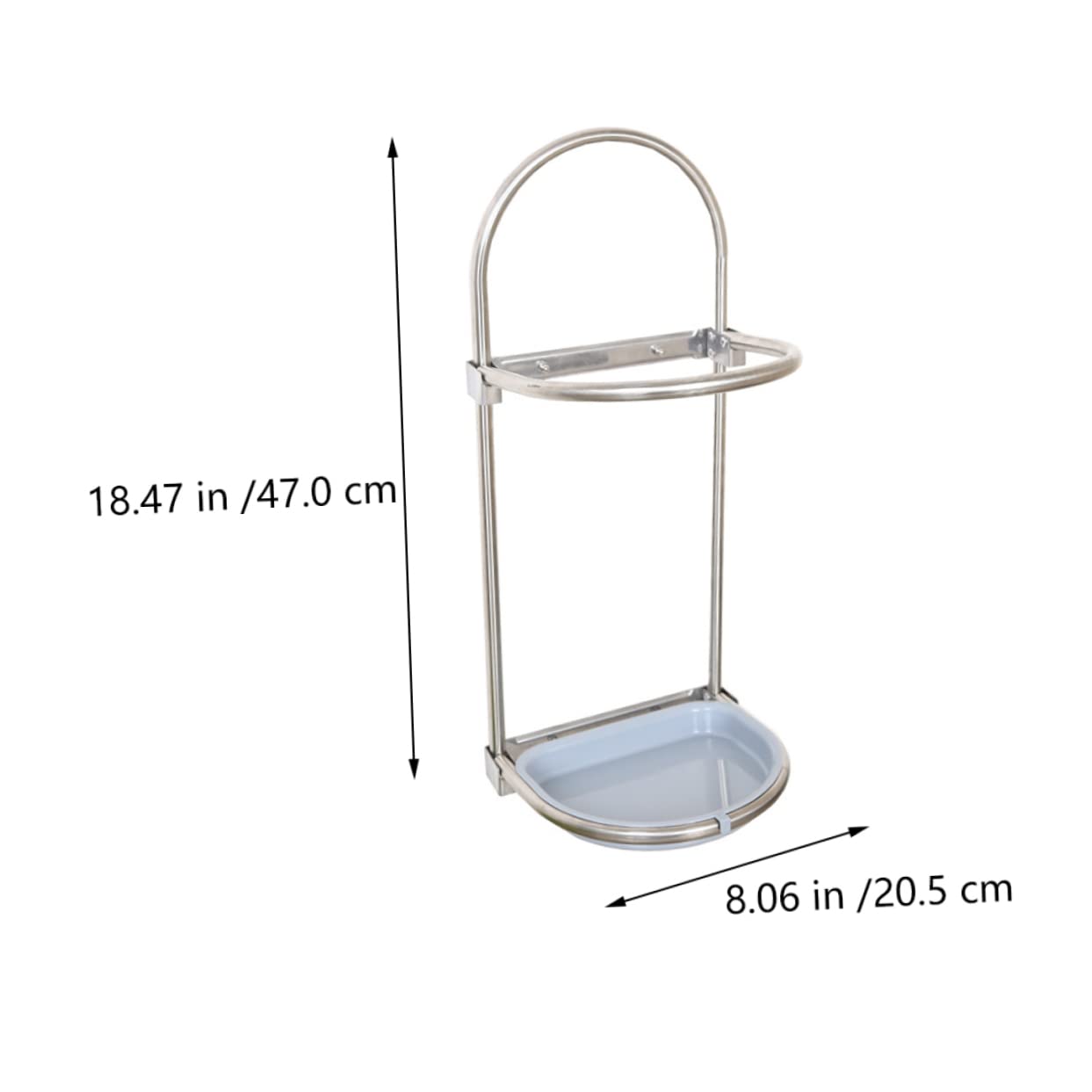 PartyKindom Portaombrelli Pieghevole in Acciaio Resistenti Da Parete Per Casa Argento Azzurro Supporto Portaombrelli Portaoggetti Per Interni Utilizzo Versatile