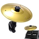 Car Cymbal Air Vent Clip – Mini Drum Cymbal for Car Dashboard, Fun Car Interior Decoration, Great Gift for Drummers & Music Lovers, All Vehicle Types
