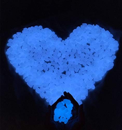 Hayodo Glow In The Dark Garden Pebbles Stone For Walkway Yard And Décor (Blue 100Pcs) #TOP4