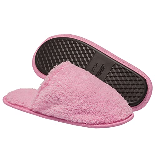 Pantufa Chinelo Tradicional Eco Sola Ante Derrapante 100% Poliéster (39/40, Rosa)