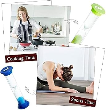 Sand Timer - 6 Colors Hourglass Sandglass Sand Clock - 30sec / 1min, 2mins, 3mins, 5mins / 10mins (Pack of 6) - For Classroom, Game, Home, Office, Toothbrush Timer for Children, Kids