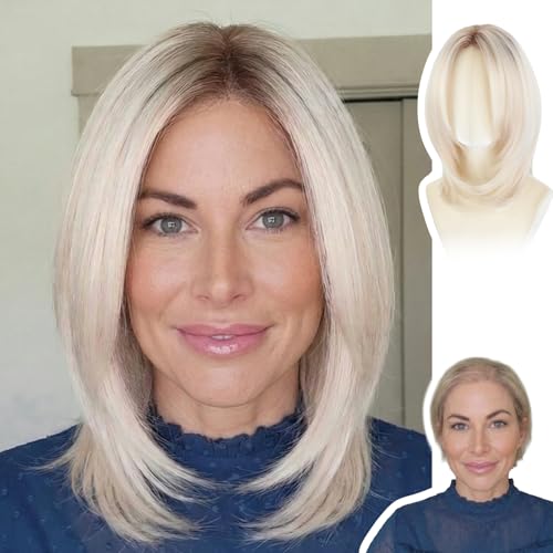 WIGYY Mono Top Lace Front Wigs for White Women, Shoulder