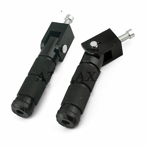 Cale pied 8mm pédale aluminium universel moto repose-pieds pliants arrière noir