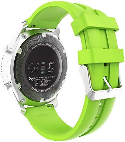 Amazon Com Moko Band Compatible With Samsung Galaxy Watch 3 45mm Watch 46mm Gear S3 Frontier Classic Huawei Watch Gt2 Pro Gt 2e Gt 46mm Gt2 46mm Ticwatch Pro 3 22mm Soft Silicone Band Fluorescent Green Everything Else